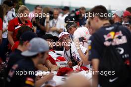 Will Stevens (GBR) Manor Marussia F1 Team with fans. 04.07.2015. Formula 1 World Championship, Rd 9, British Grand Prix, Silverstone, England, Qualifying Day.