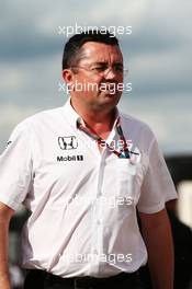 Eric Boullier (FRA) McLaren Racing Director. 04.07.2015. Formula 1 World Championship, Rd 9, British Grand Prix, Silverstone, England, Qualifying Day.