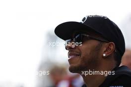 Lewis Hamilton (GBR) Mercedes AMG F1 signs autographs for the fans. 04.07.2015. Formula 1 World Championship, Rd 9, British Grand Prix, Silverstone, England, Qualifying Day.