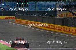 Kimi Raikkonen (FIN) Ferrari SF15-T sends sparks flying. 04.07.2015. Formula 1 World Championship, Rd 9, British Grand Prix, Silverstone, England, Qualifying Day.