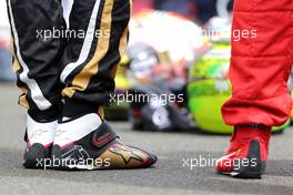 Drivers during the minute of silence for Jules Bianchi. Pastor Maldonado (VEN), Lotus F1 Team  26.07.2015. Formula 1 World Championship, Rd 10, Hungarian Grand Prix, Budapest, Hungary, Race Day.