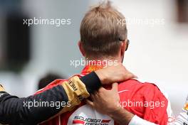 Drivers during the minute of silence for Jules Bianchi  Kimi Raikkonen (FIN), Scuderia Ferrari  26.07.2015. Formula 1 World Championship, Rd 10, Hungarian Grand Prix, Budapest, Hungary, Race Day.