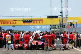 Will Stevens (GBR) Manor Marussia F1 Team on the grid. 26.07.2015. Formula 1 World Championship, Rd 10, Hungarian Grand Prix, Budapest, Hungary, Race Day.
