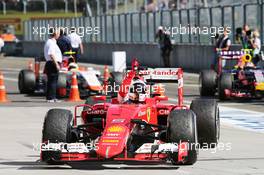 Race winner Sebastian Vettel (GER) Ferrari SF15-T celebrates in parc ferme. 26.07.2015. Formula 1 World Championship, Rd 10, Hungarian Grand Prix, Budapest, Hungary, Race Day.