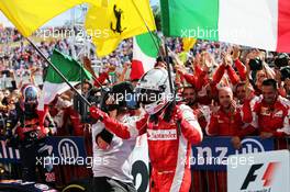 Race winner Sebastian Vettel (GER) Ferrari celebrates in parc ferme. 26.07.2015. Formula 1 World Championship, Rd 10, Hungarian Grand Prix, Budapest, Hungary, Race Day.