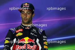 Daniel Ricciardo (AUS) Red Bull Racing in the FIA Press Conference. 26.07.2015. Formula 1 World Championship, Rd 10, Hungarian Grand Prix, Budapest, Hungary, Race Day.