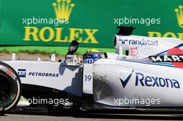 Felipe Massa (BRA) Williams FW37 celebrates his third position at the end of the race. 06.09.2015. Formula 1 World Championship, Rd 12, Italian Grand Prix, Monza, Italy, Race Day.