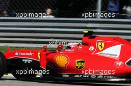 Kimi Raikkonen (FIN) Ferrari SF15-T waves to fans at the end of the race. 06.09.2015. Formula 1 World Championship, Rd 12, Italian Grand Prix, Monza, Italy, Race Day.