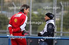(L to R): Massimo Rivola (ITA) Ferrari Sporting Director with Felipe Massa (BRA) Williams. 02.02.2015. Formula One Testing, Day Two, Jerez, Spain.