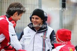 Felipe Massa (BRA) Williams with Massimo Rivola (ITA) Ferrari Sporting Director (Left). 02.02.2015. Formula One Testing, Day Two, Jerez, Spain.