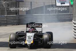 Nico Hulkenberg (GER) Sahara Force India F1 VJM08 with a broken front wing. 24.05.2015. Formula 1 World Championship, Rd 6, Monaco Grand Prix, Monte Carlo, Monaco, Race Day.