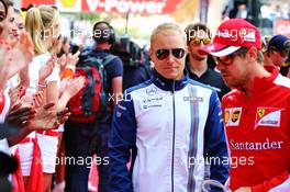 Valtteri Bottas (FIN) Williams on the drivers parade. 24.05.2015. Formula 1 World Championship, Rd 6, Monaco Grand Prix, Monte Carlo, Monaco, Race Day.
