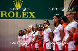 Grid girls. 24.05.2015. Formula 1 World Championship, Rd 6, Monaco Grand Prix, Monte Carlo, Monaco, Race Day.