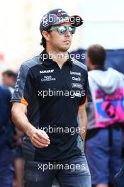 Sergio Perez (MEX) Sahara Force India F1. 24.05.2015. Formula 1 World Championship, Rd 6, Monaco Grand Prix, Monte Carlo, Monaco, Race Day.