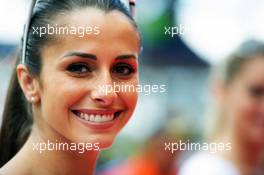 A grid girl. 24.05.2015. Formula 1 World Championship, Rd 6, Monaco Grand Prix, Monte Carlo, Monaco, Race Day.