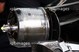 Mercedes AMG F1 W06 brake detail. 21.05.2015. Formula 1 World Championship, Rd 6, Monaco Grand Prix, Monte Carlo, Monaco, Practice Day.