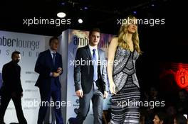 Carmen Jorda (ESP) Lotus F1 Team Development Driver and Stoffel Vandoorne (BEL) McLaren Test and Reserve Driver at the Amber Lounge Fashion Show. 30.10.2015. Formula 1 World Championship, Rd 17, Mexican Grand Prix, Mexixo City, Mexico, Practice Day.