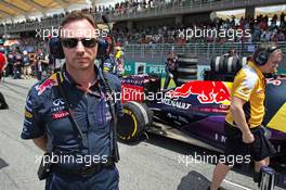 Christian Horner (GBR) Red Bull Racing Team Principal on the grid. 29.03.2015. Formula 1 World Championship, Rd 2, Malaysian Grand Prix, Sepang, Malaysia, Sunday.