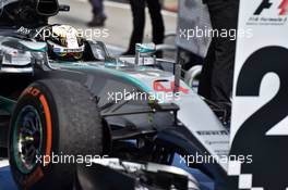 Second placed Lewis Hamilton (GBR) Mercedes AMG F1 W06 in parc ferme. 29.03.2015. Formula 1 World Championship, Rd 2, Malaysian Grand Prix, Sepang, Malaysia, Sunday.