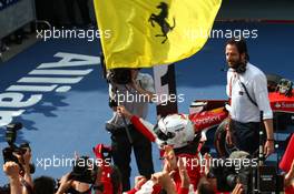 1st place Sebastian Vettel (GER) Ferrari. 29.03.2015. Formula 1 World Championship, Rd 2, Malaysian Grand Prix, Sepang, Malaysia, Sunday.