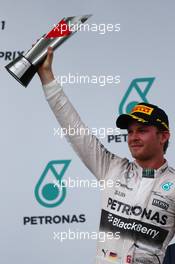 3rd place Nico Rosberg (GER) Mercedes AMG F1 W06. 29.03.2015. Formula 1 World Championship, Rd 2, Malaysian Grand Prix, Sepang, Malaysia, Sunday.