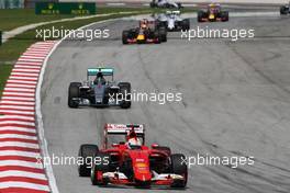 Sebastian Vettel (GER) Ferrari SF15-T. 29.03.2015. Formula 1 World Championship, Rd 2, Malaysian Grand Prix, Sepang, Malaysia, Sunday.