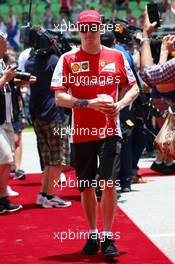 Kimi Raikkonen (FIN) Ferrari on the drivers parade. 29.03.2015. Formula 1 World Championship, Rd 2, Malaysian Grand Prix, Sepang, Malaysia, Sunday.