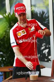 Sebastian Vettel (GER) Ferrari. 26.03.2015. Formula 1 World Championship, Rd 2, Malaysian Grand Prix, Sepang, Malaysia, Thursday.