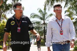 (L to R): Federico Gastaldi (ARG) Lotus F1 Team Deputy Team Principal with Matthew Carter (GBR) Lotus F1 Team CEO. 26.03.2015. Formula 1 World Championship, Rd 2, Malaysian Grand Prix, Sepang, Malaysia, Thursday.