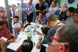 Felipe Massa (BRA) Williams with the media. 26.03.2015. Formula 1 World Championship, Rd 2, Malaysian Grand Prix, Sepang, Malaysia, Thursday.