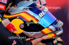 Helmet of Carlos Sainz (ESP), Scuderia Toro Rosso 31.01.2015. Formula One Testing, Preparation Day, Jerez, Spain.