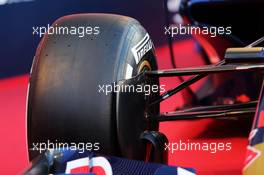 Scuderia Toro Rosso STR10 front suspension detail. 31.01.2015. Formula One Testing, Preparation Day, Jerez, Spain.