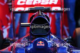 Scuderia Toro Rosso STR10 engine cover detail. 31.01.2015. Formula One Testing, Preparation Day, Jerez, Spain.