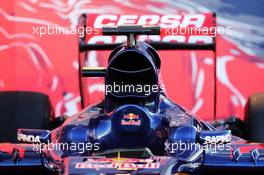 Scuderia Toro Rosso STR10 engine cover and cockpit detail. 31.01.2015. Formula One Testing, Preparation Day, Jerez, Spain.