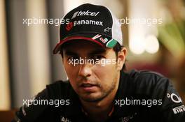 Sergio Perez (MEX) Sahara Force India F1. 27.11.2015. Formula 1 World Championship, Rd 19, Abu Dhabi Grand Prix, Yas Marina Circuit, Abu Dhabi, Practice Day.