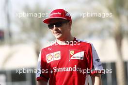 Kimi Raikkonen (FIN) Ferrari. 26.11.2015. Formula 1 World Championship, Rd 19, Abu Dhabi Grand Prix, Yas Marina Circuit, Abu Dhabi, Preparation Day.