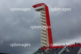 The viewing tower. 23.10.2015. Formula 1 World Championship, Rd 16, United States Grand Prix, Austin, Texas, USA, Practice Day.