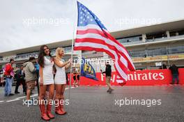 Grid girls. 25.10.2015. Formula 1 World Championship, Rd 16, United States Grand Prix, Austin, Texas, USA, Race Day.