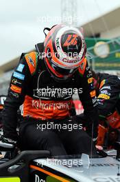 Nico Hulkenberg (GER) Sahara Force India F1 VJM08 on the grid. 25.10.2015. Formula 1 World Championship, Rd 16, United States Grand Prix, Austin, Texas, USA, Race Day.