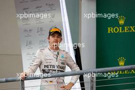Nico Rosberg (GER) Mercedes AMG F1 on the podium. 25.10.2015. Formula 1 World Championship, Rd 16, United States Grand Prix, Austin, Texas, USA, Race Day.