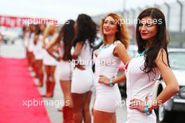 Grid girls on the drivers parade. 25.10.2015. Formula 1 World Championship, Rd 16, United States Grand Prix, Austin, Texas, USA, Race Day.