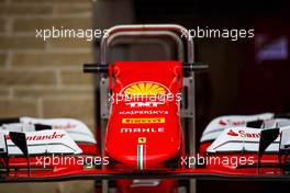 Ferrari SF15-T front wing. 22.10.2015. Formula 1 World Championship, Rd 16, United States Grand Prix, Austin, Texas, USA, Preparation Day.