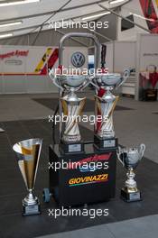 trophys of Antonio Giovinazzi (ITA) Jagonya Ayam with Carlin Dallara F312 – Volkswagen 17.05.2015. FIA F3 European Championship 2015, Round 3, Race 3, Pau, France