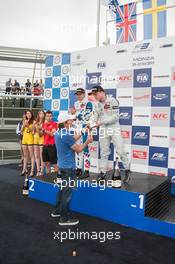 Emerson Fittipaldi gives trophy to Felix Rosenqvist (SWE) Prema Powerteam Dallara F312 – Mercedes-Benz,  31.05.2015. FIA F3 European Championship 2015, Round 4, Race 3, Monza, Italy