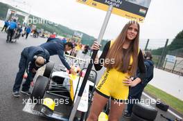 grid girl;  21.06.2015. FIA F3 European Championship 2015, Round 5, Race 3, Spa-Francorchamps, Belgium
