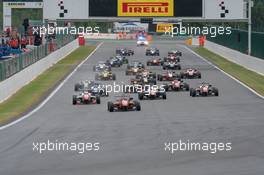 Start; Mikkel Jensen (DEN) kfzteile24 Mücke Motorsport Dallara F312 – Mercedes-Benz;  21.06.2015. FIA F3 European Championship 2015, Round 5, Race 3, Spa-Francorchamps, Belgium