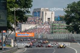 race start; Antonio Giovinazzi (ITA) Jagonya Ayam with Carlin Dallara F312 – Volkswagen;  28.06.2015. FIA F3 European Championship 2015, Round 6, Race 3, Norisring, Germany