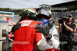 Lance Stroll (CAN) Prema Powerteam Dallara F312 – Mercedes-Benz and Felix Rosenqvist (SWE) Prema Powerteam Dallara F312 – Mercedes-Benz 01.08.2015. FIA F3 European Championship 2015, Round 8, Race 2, Red Bull Ring, Spielberg, Austria
