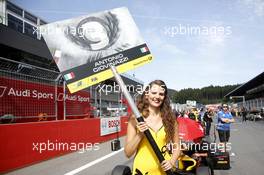 Gridgirl of Antonio Giovinazzi (ITA) Jagonya Ayam with Carlin Dallara F312 – Volkswagen 01.08.2015. FIA F3 European Championship 2015, Round 8, Race 2, Red Bull Ring, Spielberg, Austria