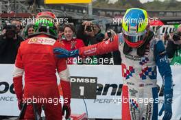 Lance Stroll (CAN) Prema Powerteam Dallara F312 – Mercedes-Benz;  Jake Dennis (GBR) Prema Powerteam Dallara F312 – Mercedes-Benz;  17.10.2015. FIA F3 European Championship 2015, Round 11, Race 1, Hockenheimring, Germany